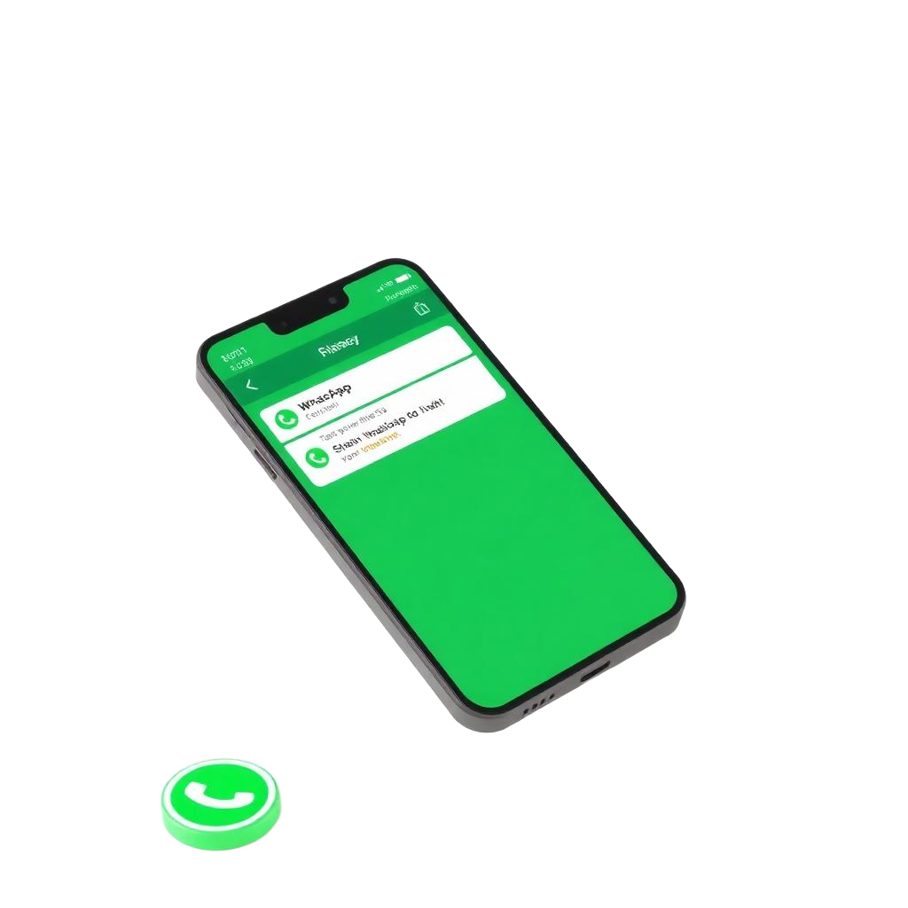 Celular com conversas do grupo VIP no WhatsApp